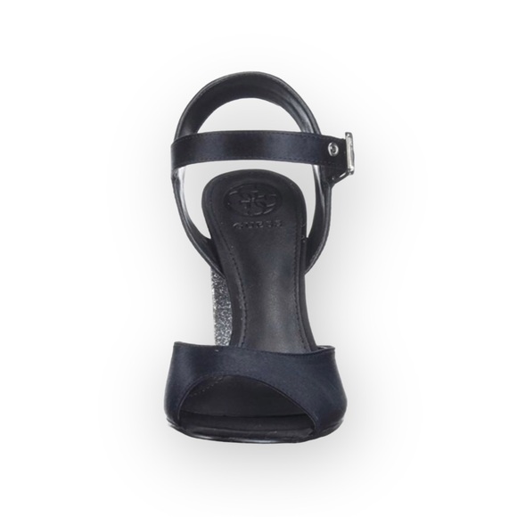 new Guess 𒀭︎Red Carpet Glitter Heel Ankle Wrap Heeled Sandal 𒀭︎Black 𒀭9.5M - Picture 3 of 16